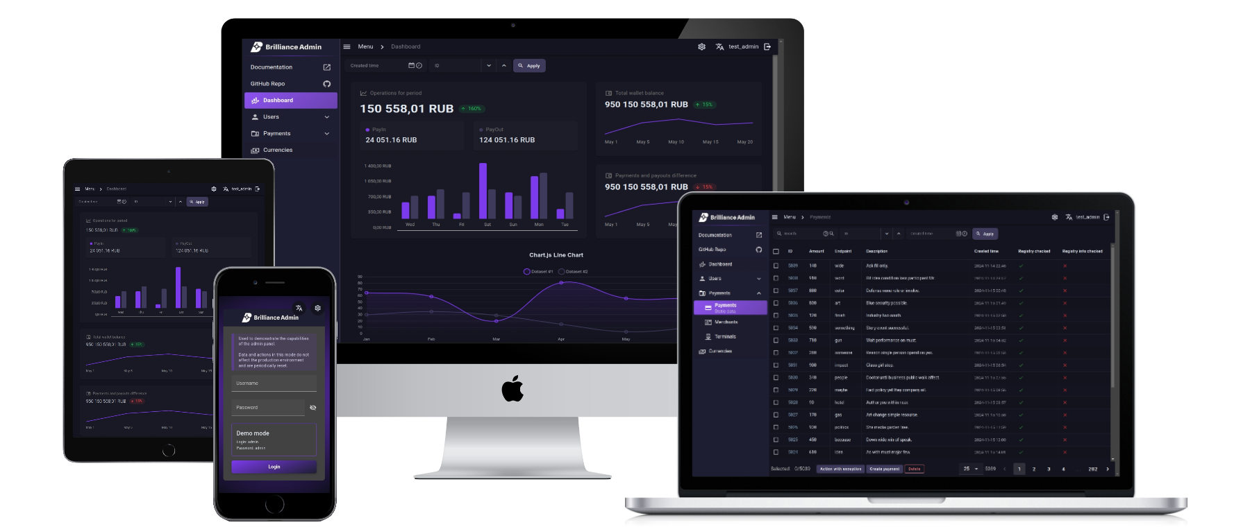 Brilliance Admin Preview